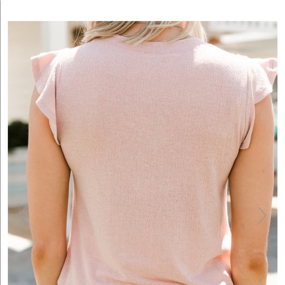 Spring Blush Pink Ruffle Top - Picture 2 of 3